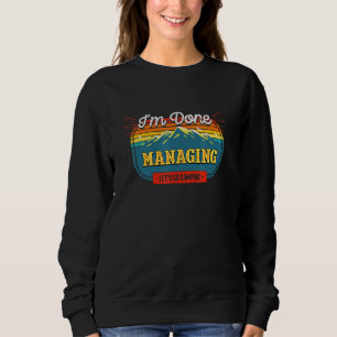 Camiseta Vamos acampar Concluído Gerenciando o Gerenciador