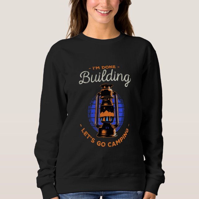Camiseta Vamos Acampar O Prédio Feito Para O Camper Const (Frente)