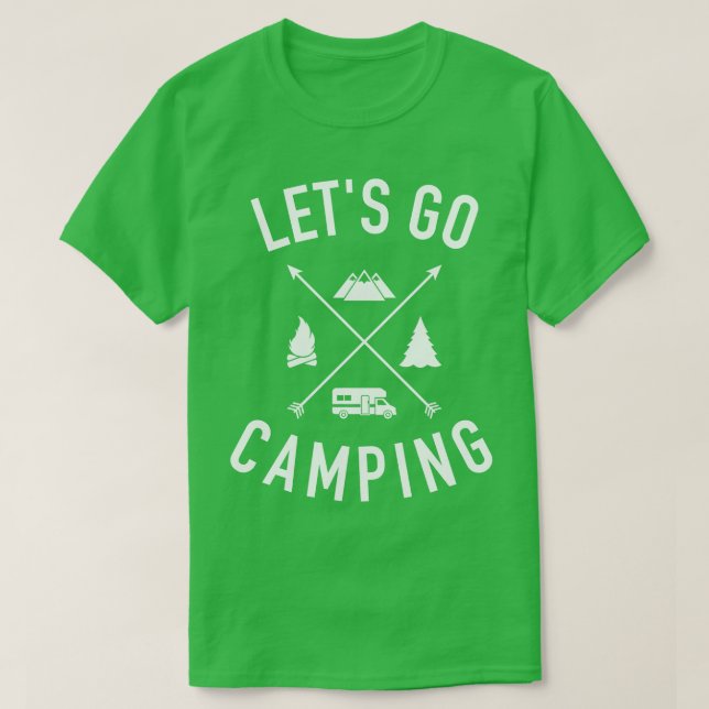 Camiseta Vamos acampar RV (Frente do Design)