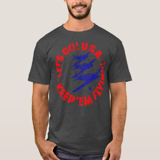 Camiseta Vamos aos EUA continuar voando