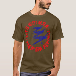 Camiseta Vamos aos EUA continuar voando