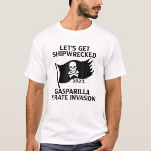 Camiseta Vamos Arrastou Pirata Jolly Roger Gasparill