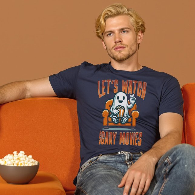 Camiseta Vamos assistir filmes assustadores fantasmas fanta (Let’s Watch Scary Movies Ghost Halloween Shirt.)