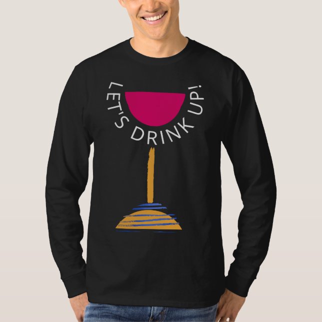 Camiseta Vamos Beber Vinho Tinto (Frente)