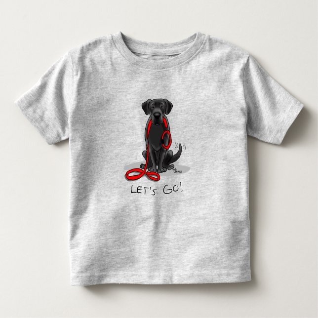 Camiseta Vamos! Black Labrador Retriever - Cachorro Bonito (Frente)