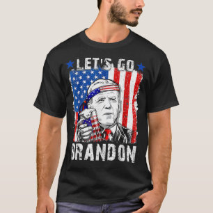 Camiseta Vamos Brandon 4 De Julho Bandeira Americana Biden 
