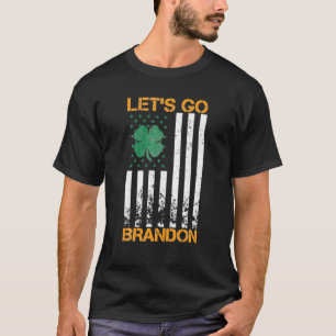 Camiseta Vamos Brandon Dia de São Patrício Irish American F