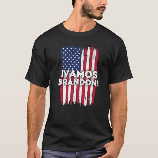 Camiseta VAMOS BRANDON Espanhol deixa Brandon Vertical Fla (Frente)