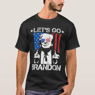 Camiseta Vamos Brandon Trump Sinalizador do Dedo Médio