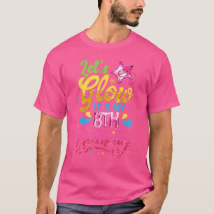 Camiseta Vamos Brilhante É o 8º Aniversário Garotas 8 Anos