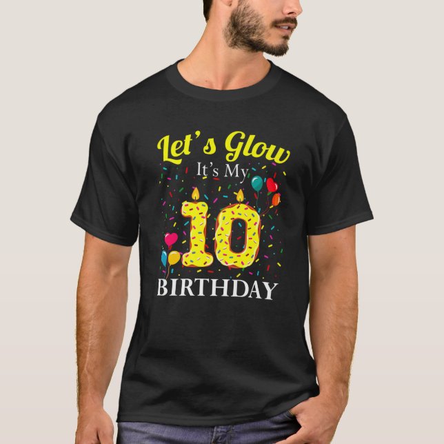 Camiseta Vamos Brilhante É o meu 10º Aniversário do Doce (Frente)