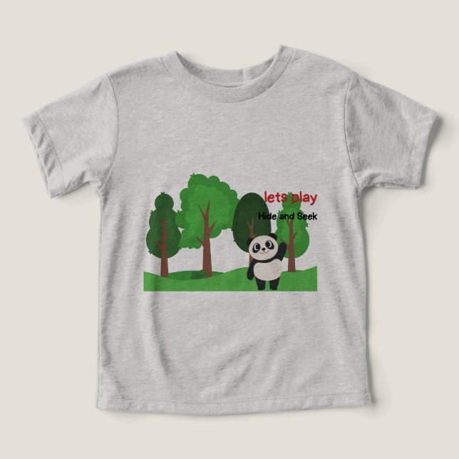 Camiseta vamos brincar de esconde-esconde (Design frontal)