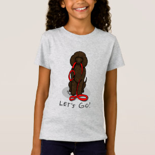 Camiseta Vamos! Cachorro Irish Water Spaniel (fígado 1)