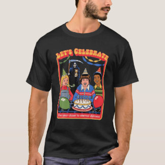 Camiseta Vamos-Celebrado-Um Ano-Mais Próximo-Eterno-Escuros