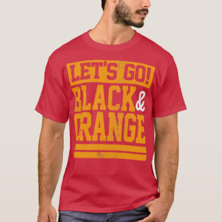 Camiseta Vamos Colores de Equipe Laranja Negra Dia do Jogo 