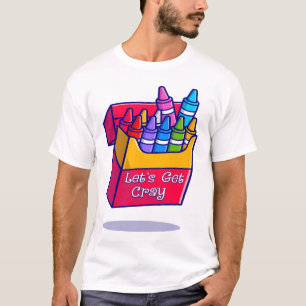 Camiseta Vamos Colorido Crayons fica revoltado