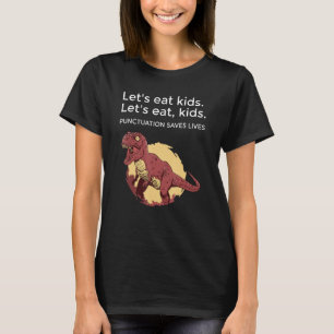 Camiseta Vamos come crianças Pontuação salva vidas Engraçad
