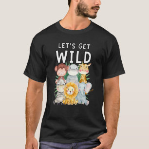 Camiseta Vamos Começa Festa Safari De Animais Selvagens Do
