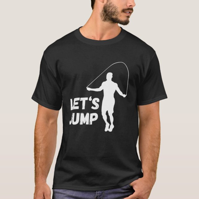 Camiseta Vamos começar o treinamento Gym Rope pulando Cardi (Frente)