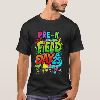 Camiseta Vamos Começar os Jogos Pré K Field Day 2025 Profes