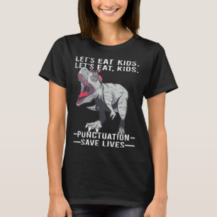Camiseta Vamos comer Crianças Pontuação Salva Vidas Profess
