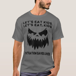 Camiseta Vamos comer crianças Pontuação Salva Vidas Pumpkin
