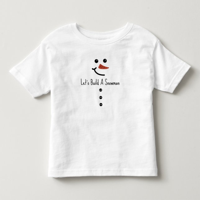 Camiseta Vamos Construir Um Boneco de Neve (Frente)