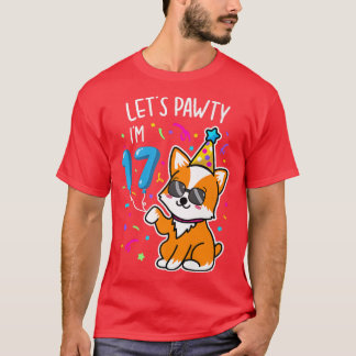 Camiseta Vamos Corgi Pawty Eu tenho 17 anos, 17 anos, anive