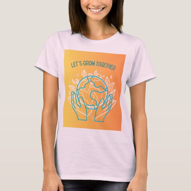 Camiseta Vamos crescer juntos design (Frente)