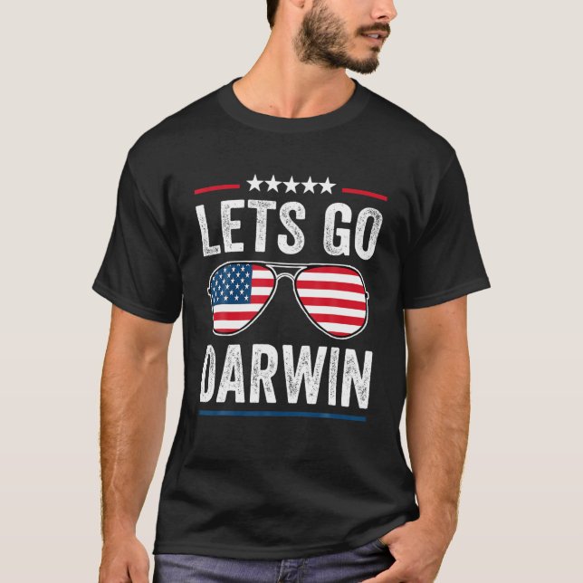 Camiseta Vamos Darwin Aviator Óculos-solares Bandeira Ameri (Frente)