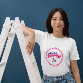 Camiseta Vamos de Canhoto Divertido do Cat Obter citação Pu