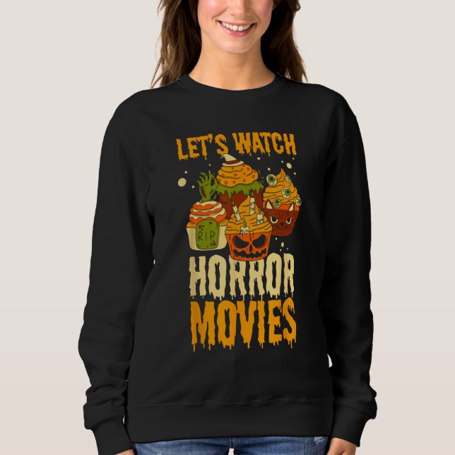 Camiseta Vamos de Halloween Assista Filmes Assustadores De  (Frente)
