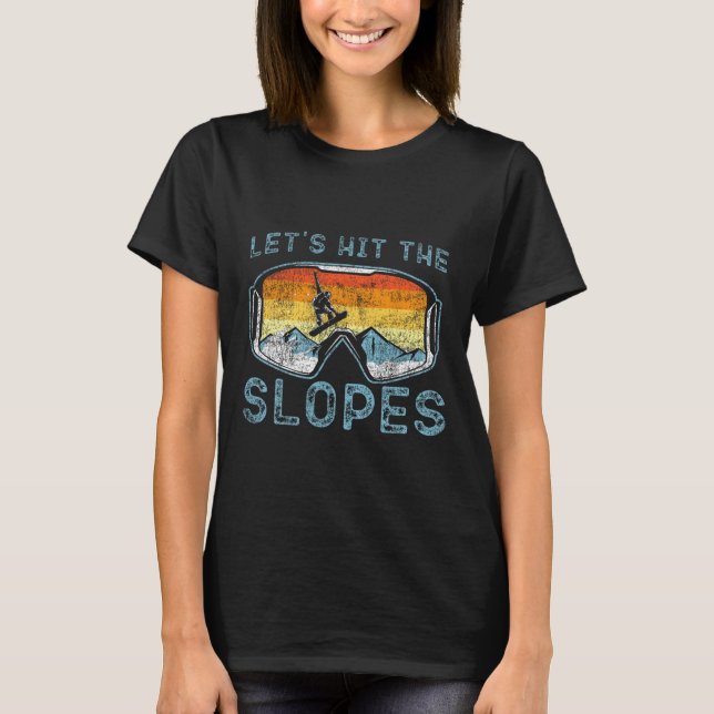 Camiseta Vamos de óculos retrorreflectores de Snowboard Sno (Frente)