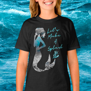 Camiseta Vamos De Sereia Do Oceano Faz Um Splash