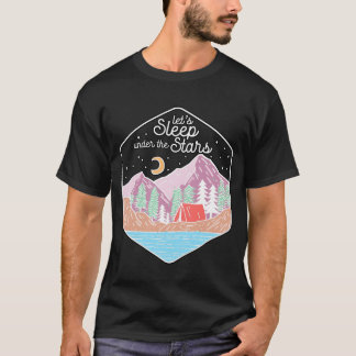 Camiseta Vamos Dormir Sob as Estrelas Trilha Natureza Campi