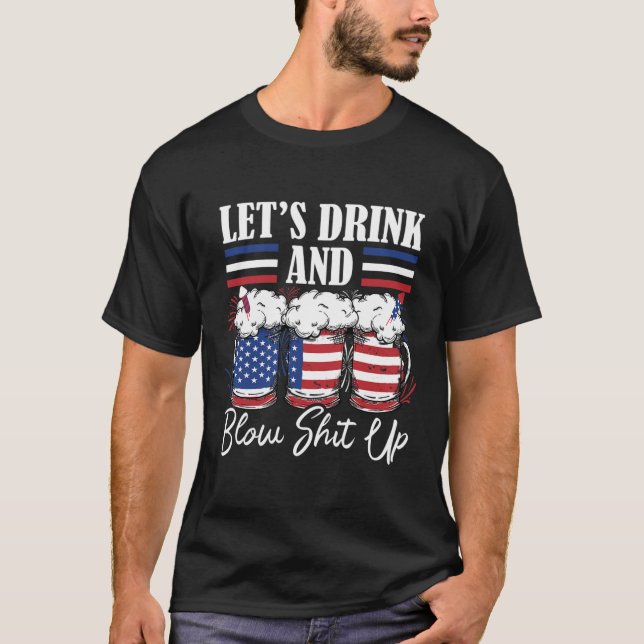 Camiseta Vamos Drink E Fogos De Artifício Explosivos (Frente)