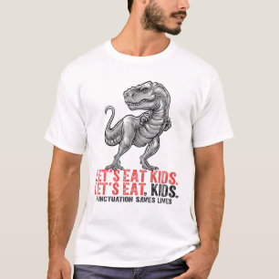 Camiseta Vamos Eat Kids Pontuação salva vidas Grammar Tea