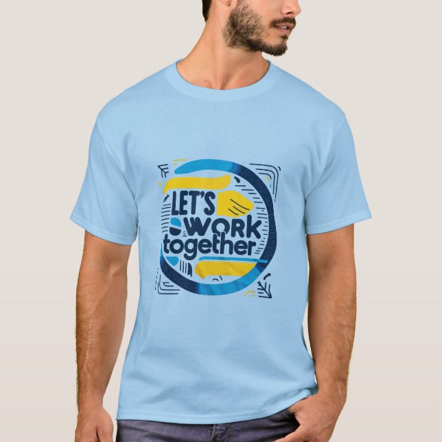 Camiseta Vamos em conjunto com marinho azul (Frente)