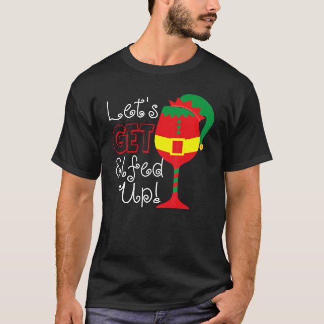 Camiseta Vamos Enche O Vinho De Natal 3 (Frente)