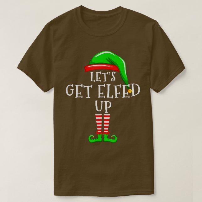 Camiseta Vamos Encher A Família Elf Correspondendo Ao Natal (Frente do Design)