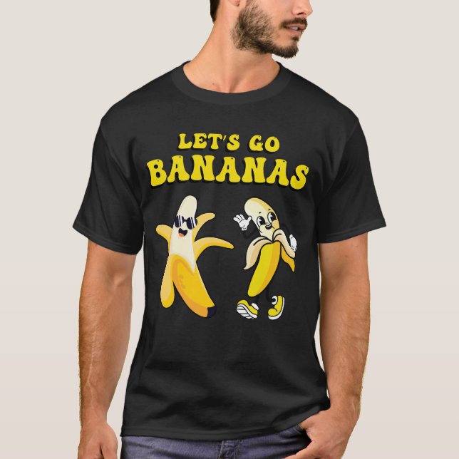 Camiseta Vamos Engraçado Bananas Cuecas Banana (Frente)