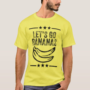 Camiseta Vamos Engraçado Bananas em Descamação