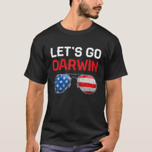 Camiseta Vamos Engraçado Go Darwin Retro USA Flag deixa o D