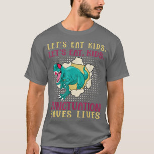 Camiseta Vamos Engraçado Pontuação Eat Kids Salva Vidas Gra