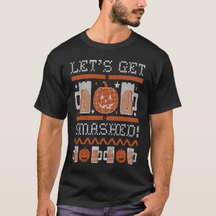 Camiseta Vamos esmagado de Bebendo de Dia das Bruxas de Abó