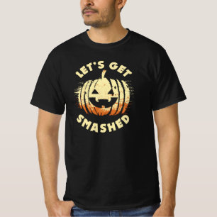 Camiseta Vamos Esmagado   Engraçado Bebendo Cote Halloween