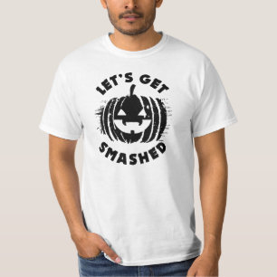 Camiseta Vamos Esmagado   Engraçado Bebendo Cote Halloween