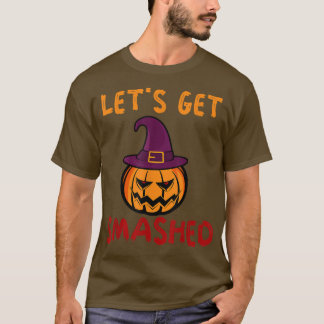 Camiseta Vamos Esmagado Pumpkin Lanterna Bruxa Hallow