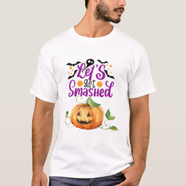 Camiseta Vamos esmagar a abóbora do Halloween Engraçada
