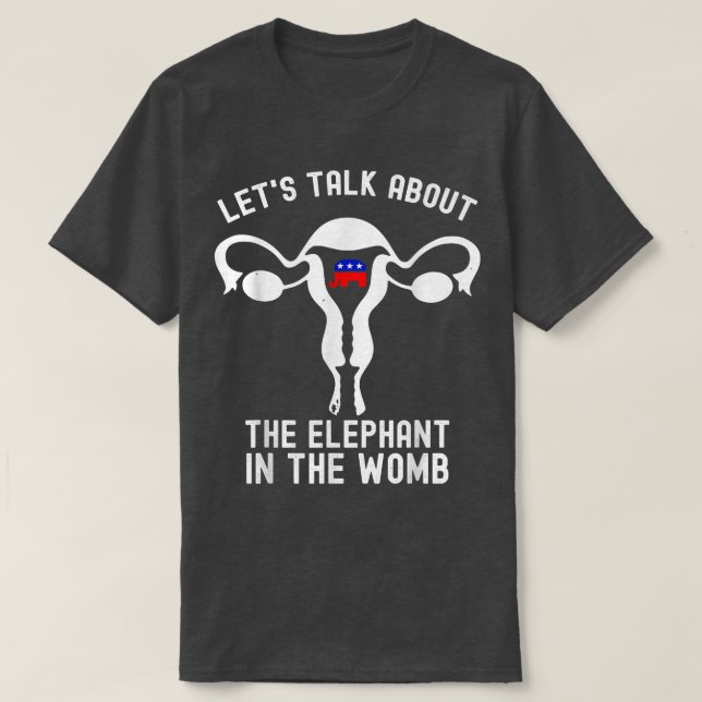 Camiseta Vamos Falar Sobre O Elefante Na Escolica Do Womb P (Frente do Design)